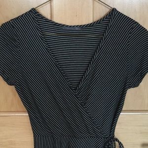 Soprano cross tie stripes dress
